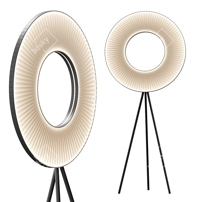 Dix heures dix Iris H590: Sleek Floor Lamp 3D model image 1