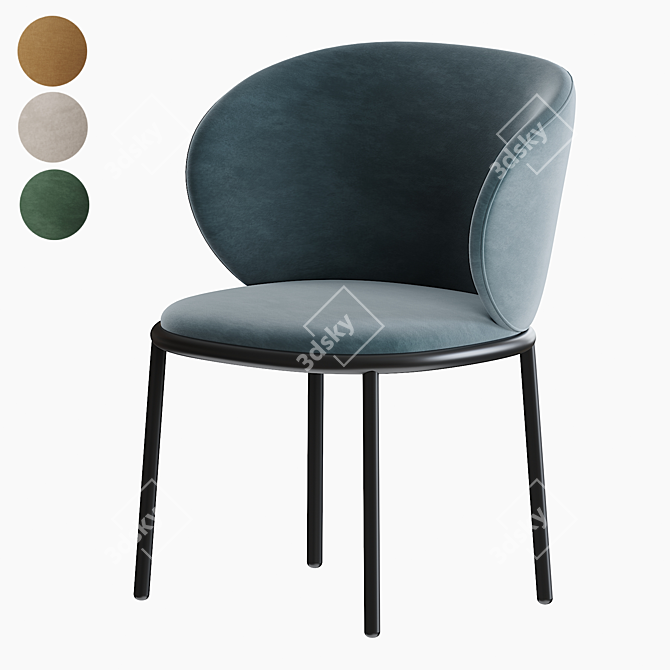 Sleek Desalto Mun Chair: Modern Design Icon 3D model image 1