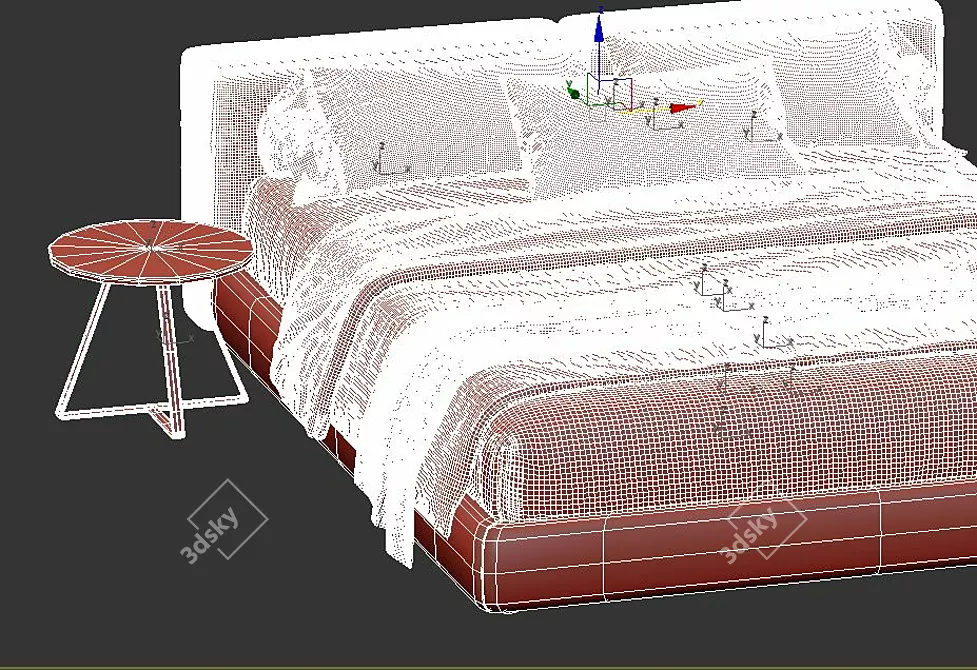 Cappellini Superoblong Queen Bed 3D model image 4