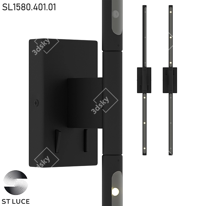 ST-Luce RALIO LED Wall Lamp 3D model image 1