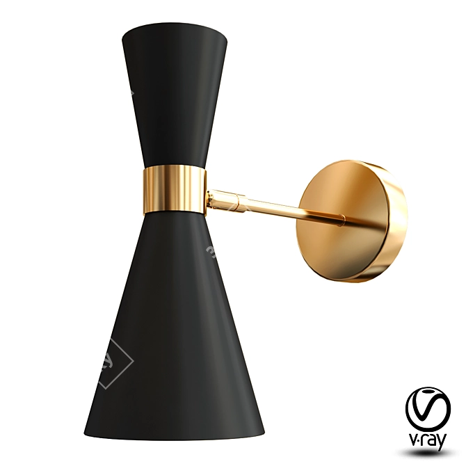 Elegant Quinn Sconce 3D model image 1