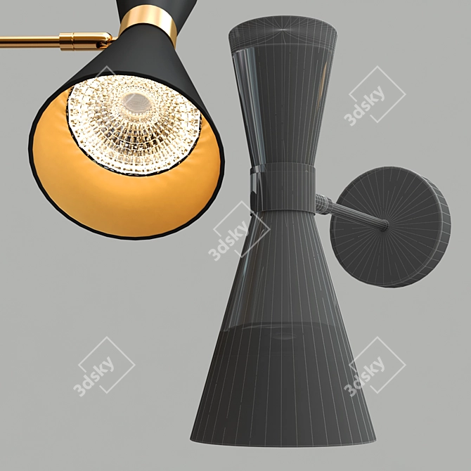 Elegant Quinn Sconce 3D model image 2