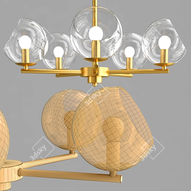 Contemporary Ceiling Chandelier: LUMION BLAIR 3D model image 2