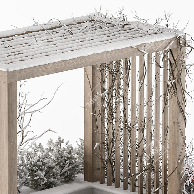 Winter Wonderland Pergola Furniture 3D model image 4