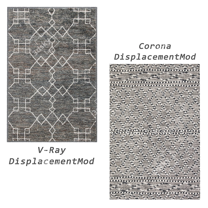 Title: Versatile 6-Piece Rug Collection 3D model image 4