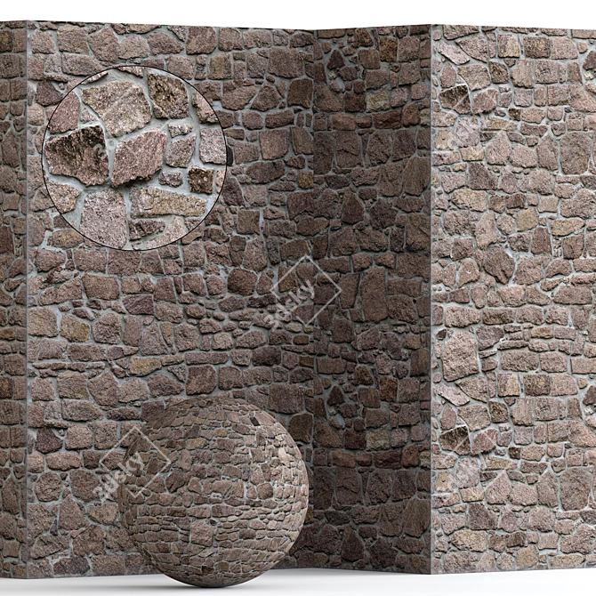 UV Mapped Wall - 6500x2800 Pixel Texture 3D model image 1