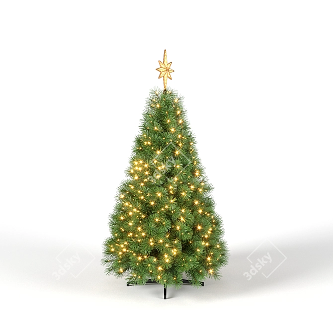 Animated Christmas Tree Set 3D model image 5