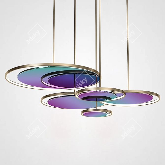 Brooklyn B Disc Pendant Light 3D model image 2