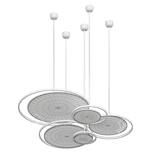 Brooklyn B Disc Pendant Light 3D model image 3