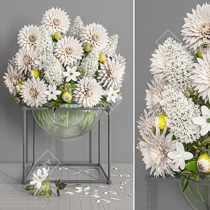 115-Piece Bouquet Set: Stunning Indoor Arrangement 3D model image 1