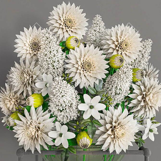 115-Piece Bouquet Set: Stunning Indoor Arrangement 3D model image 2