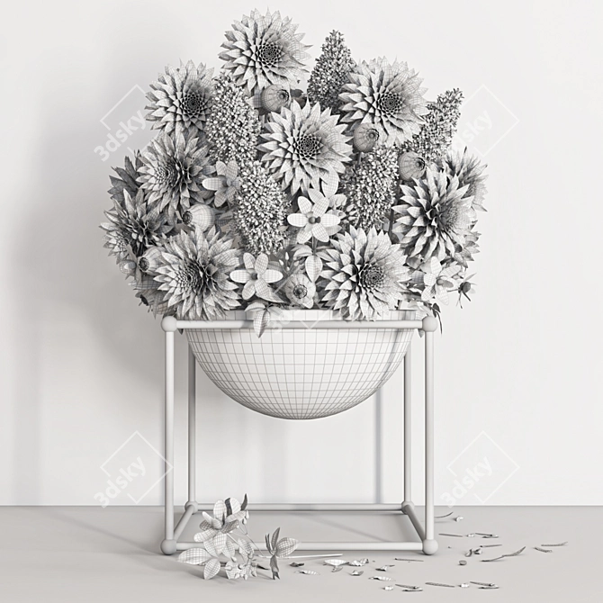 115-Piece Bouquet Set: Stunning Indoor Arrangement 3D model image 6