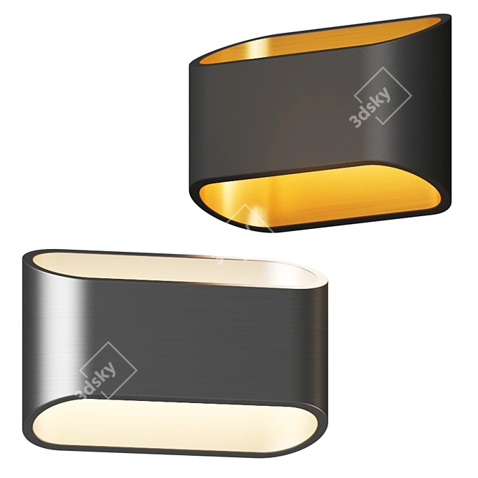 Eclipse I LED Wall Sconce: Modern Organic Design 3D model image 1