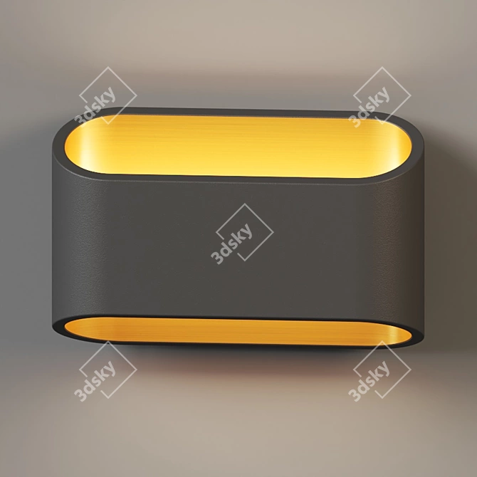 Eclipse I LED Wall Sconce: Modern Organic Design 3D model image 4