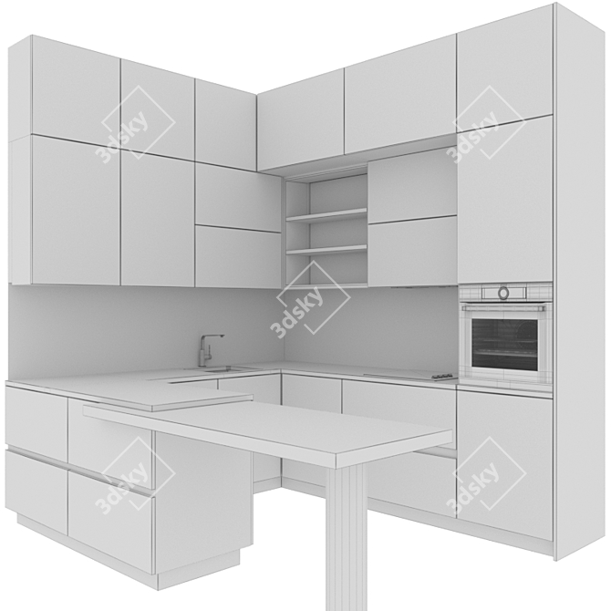 Title: Sleek Kitchen Appliance Set 3D model image 7