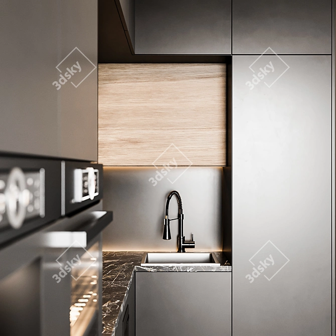 Title: Sleek Kitchen Tech Hub 3D model image 2