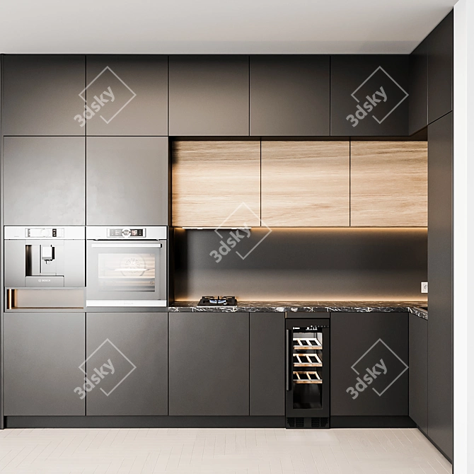 Title: Sleek Kitchen Tech Hub 3D model image 3