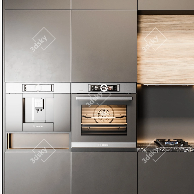 Title: Sleek Kitchen Tech Hub 3D model image 5