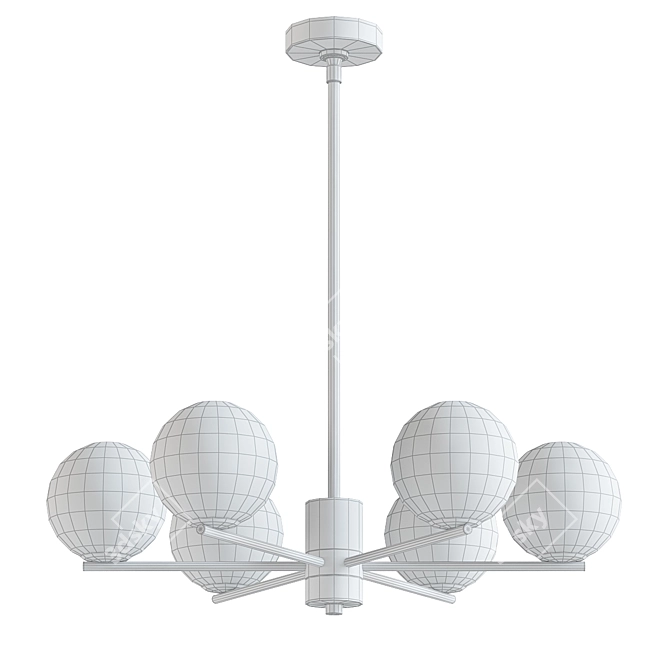 Glowing Orb Pendant Chandelier 3D model image 2