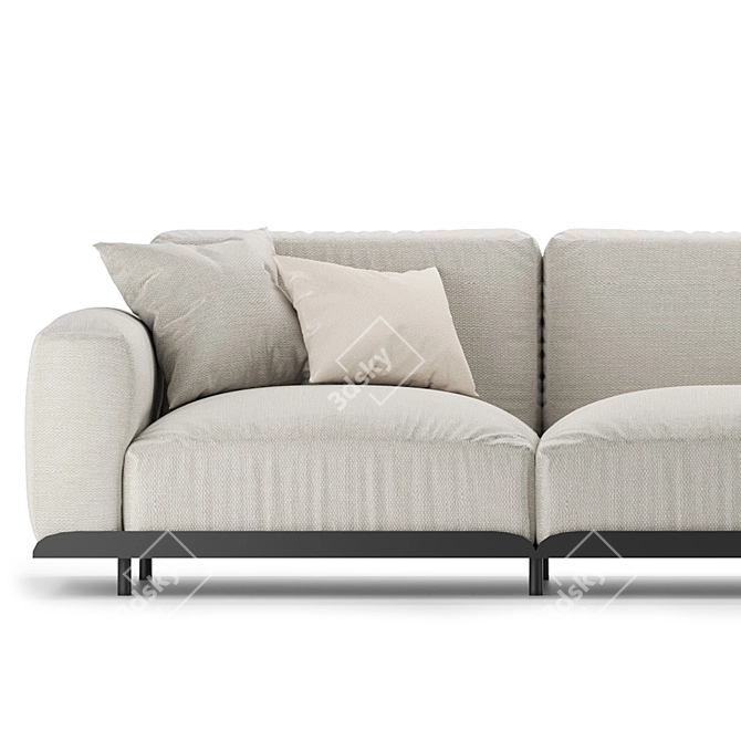 Elegant Col Claudine Sofa 3D model image 2