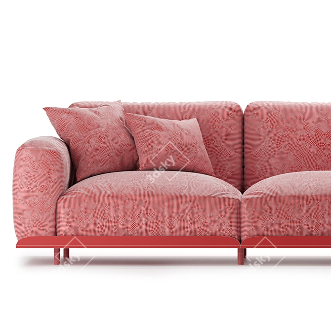 Elegant Col Claudine Sofa 3D model image 4