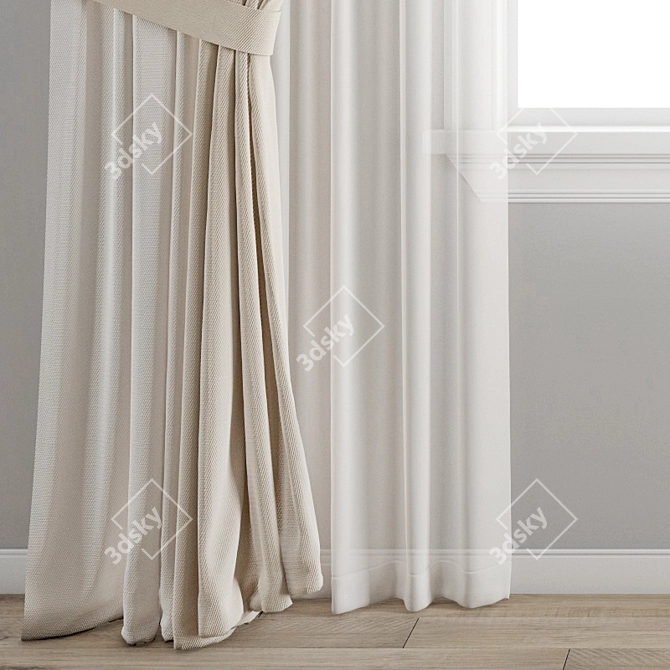 Polygonal Model Curtain 3D model image 3