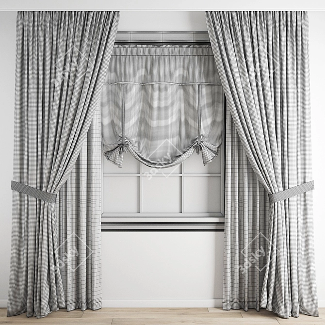 Polygonal Model Curtain 3D model image 6