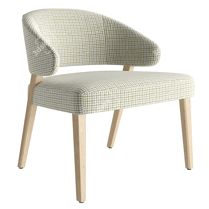 Elegant Cahn Lounge Chair 3D model image 2