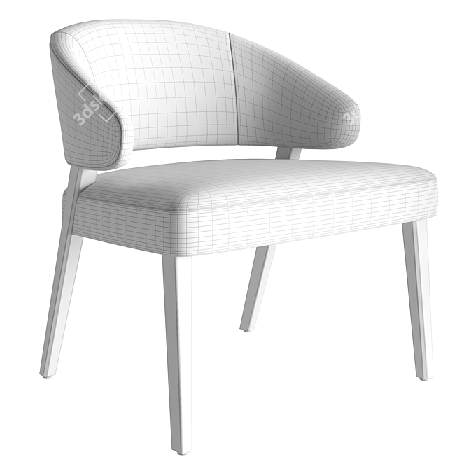 Elegant Cahn Lounge Chair 3D model image 3