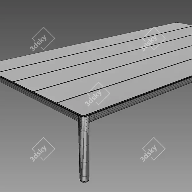 Restoration Hardware 66" Aluminum Coffee Table 3D model image 3