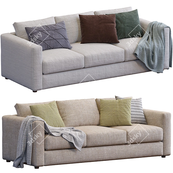 Finnala Ikea Sofa: Modern Comfort for Any Space 3D model image 1