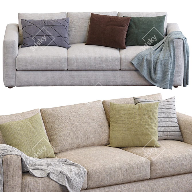 Finnala Ikea Sofa: Modern Comfort for Any Space 3D model image 2