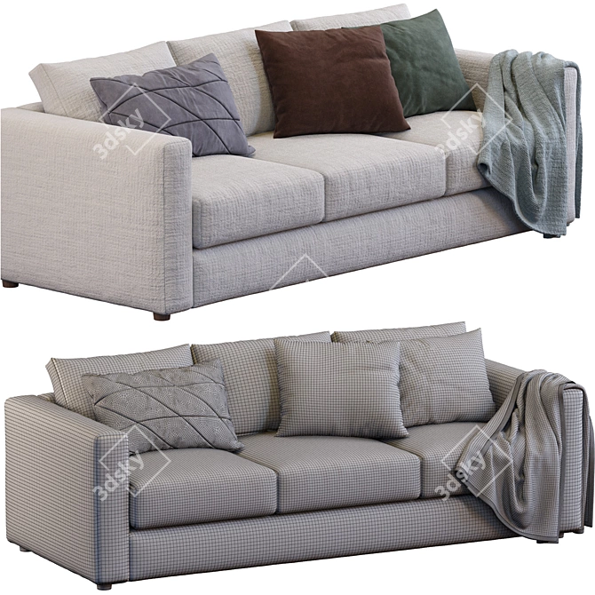 Finnala Ikea Sofa: Modern Comfort for Any Space 3D model image 5