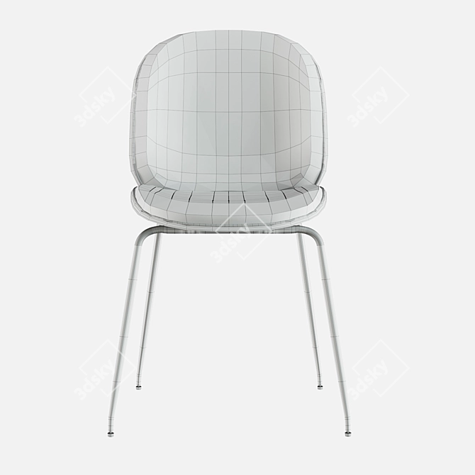 Beetle PU Stool Set: Sleek, Stylish, and Sturdy 3D model image 6