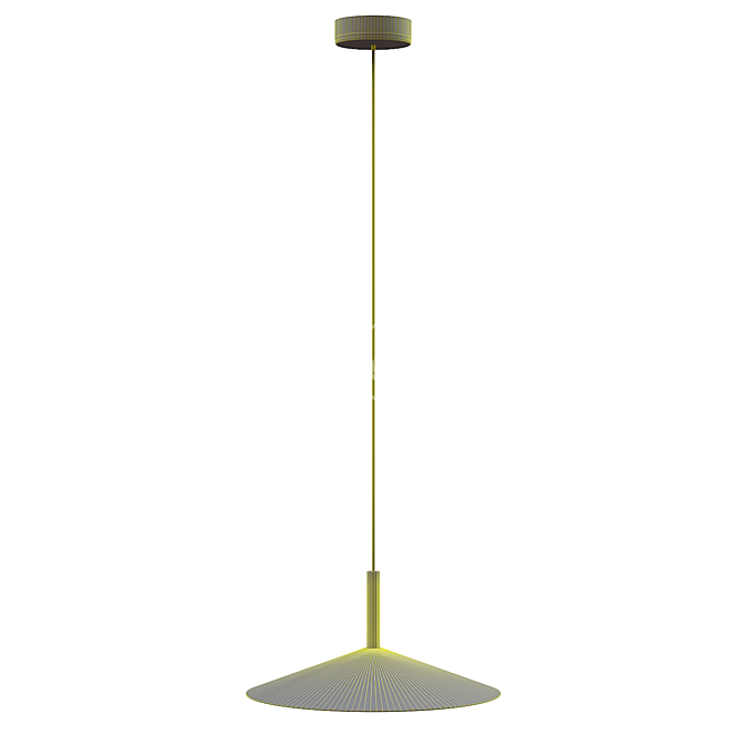 Modern LED Pendant Lamp with Conical Metal Shade | Lampatron 3D model image 7