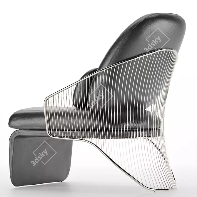 Sleek Armchair 3D model image 4