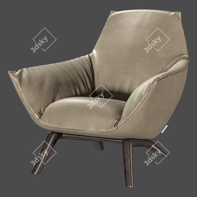 Modern and Elegant Florentina Armchair 3D model image 1