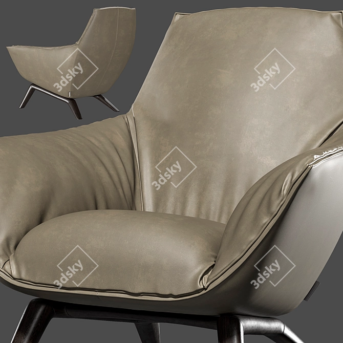 Modern and Elegant Florentina Armchair 3D model image 4