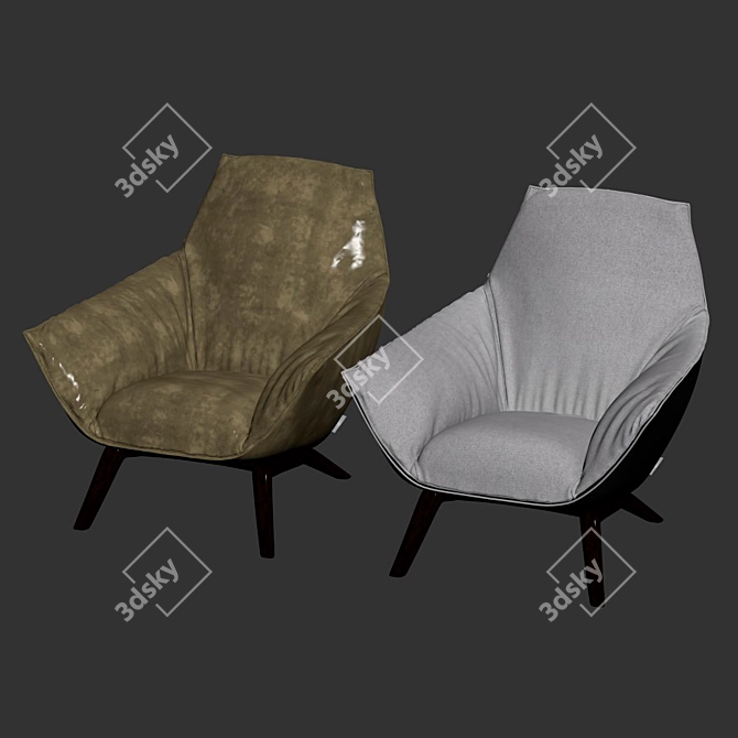 Modern and Elegant Florentina Armchair 3D model image 7