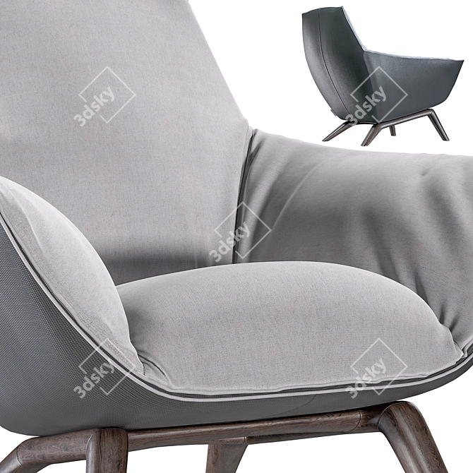 Modern and Elegant Florentina Armchair 3D model image 11