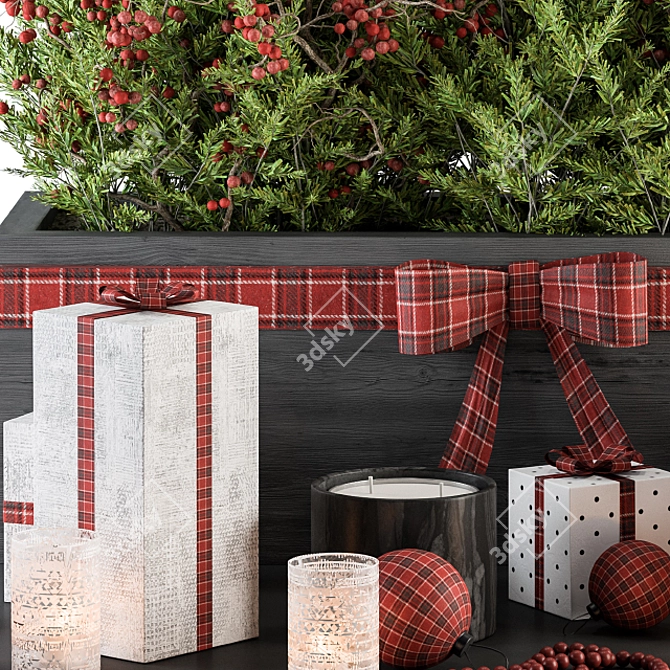 Festive Christmas Decor Set 3D model image 2