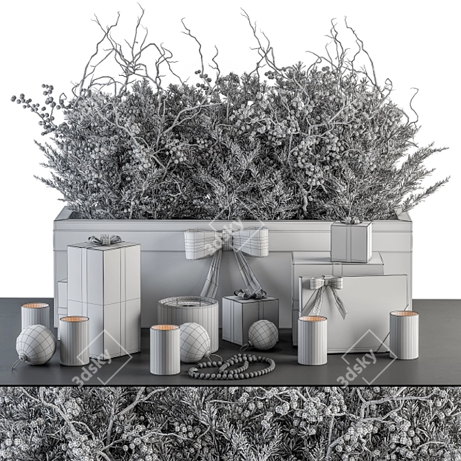 Festive Christmas Decor Set 3D model image 6