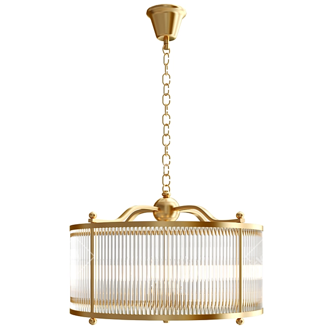 Gilded Elegance: TADEO Chandelier 3D model image 1