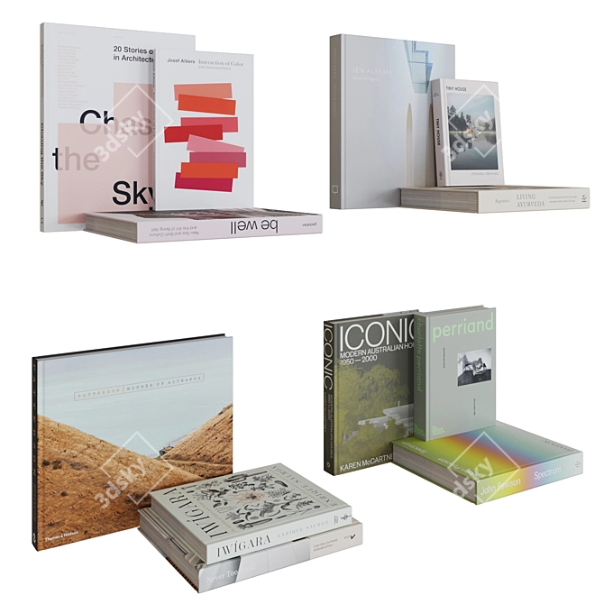 Architectural Inspiration: Set of 12 Books 3D model image 2