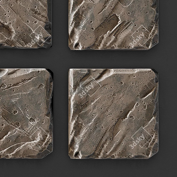 Stone Cube Panel - Classic Elegance for Any Space 3D model image 2