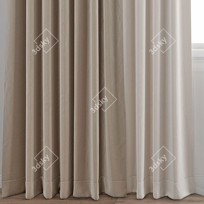 Polygonal Model Curtain 415 3D model image 2