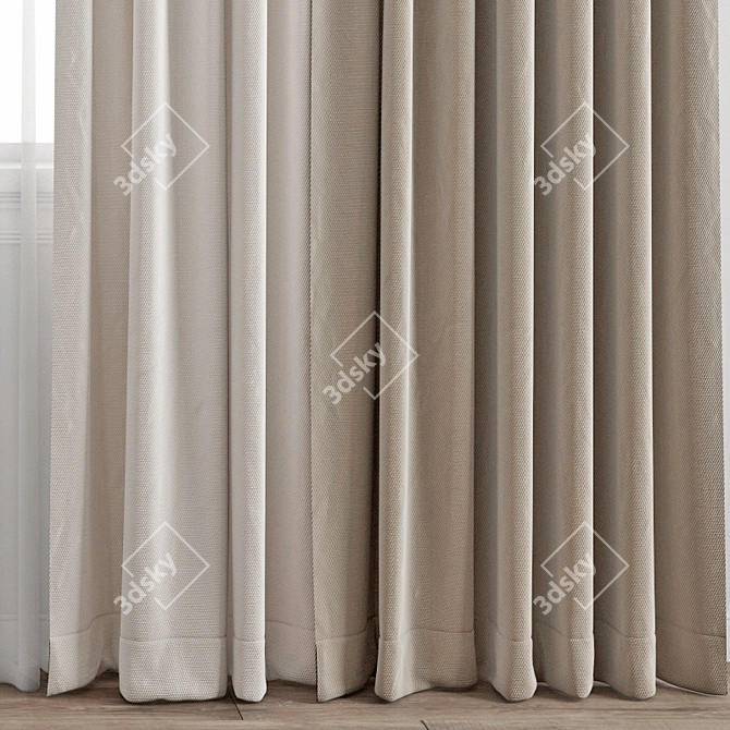 Polygonal Model Curtain 415 3D model image 3