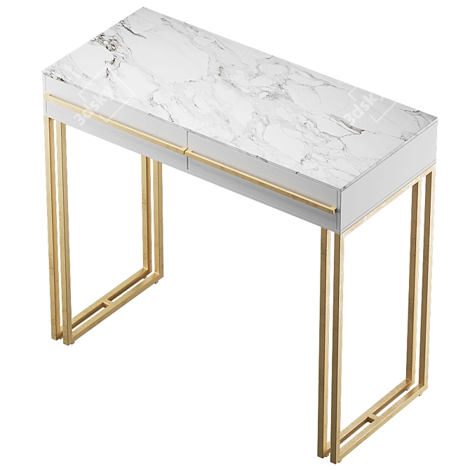 Bridgit Console Table - Wooden Kors 3D model image 3