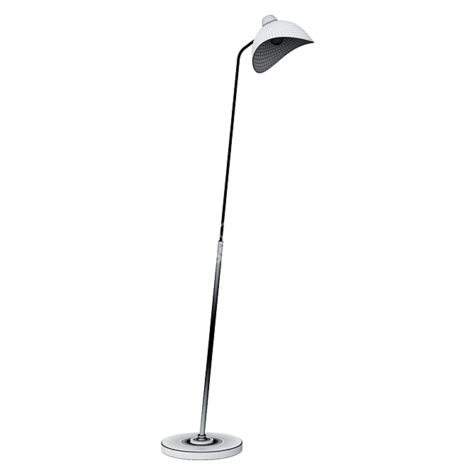 Eleganza Black Brass Floor Lamp 3D model image 2