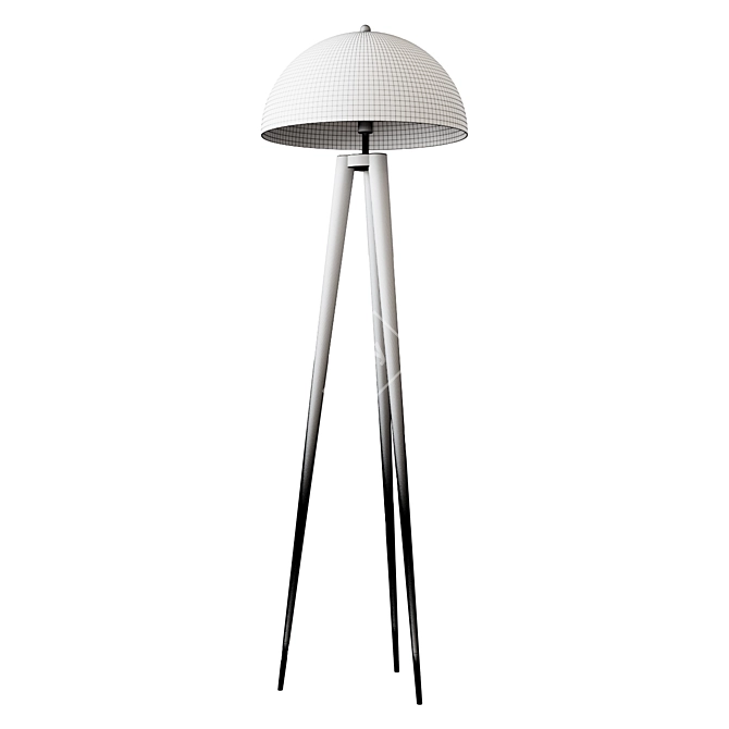 Elegant Eichholtz Floor Lamp - Nickel Finish 3D model image 2
